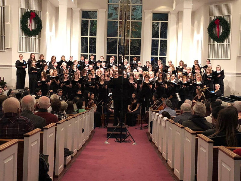 VCS singing to a packed house at the Christmas
